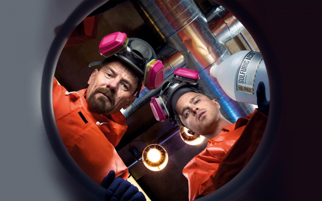 Walt and Jesse making meth