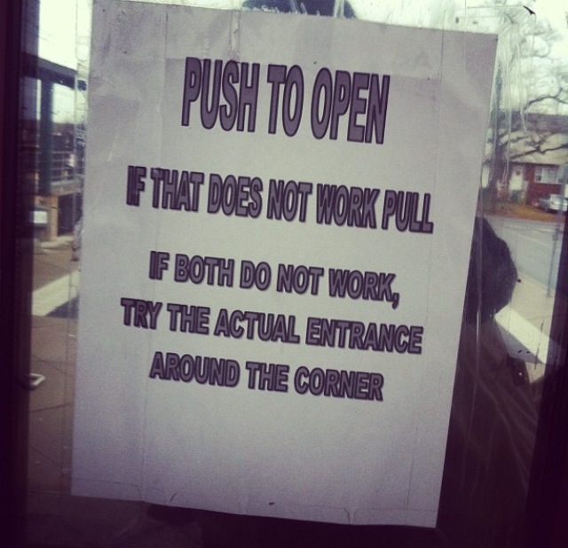 Push to open, pull to open, still closed? We're shut